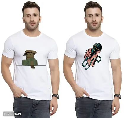 Denip - Where Fashion Begins | DP-2495 | Polyester Graphic Print T-Shirt | for Men  Boy | Pack of 2-thumb0