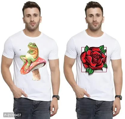 Denip - Where Fashion Begins | DP-6649 | Polyester Graphic Print T-Shirt | for Men  Boy | Pack of 2