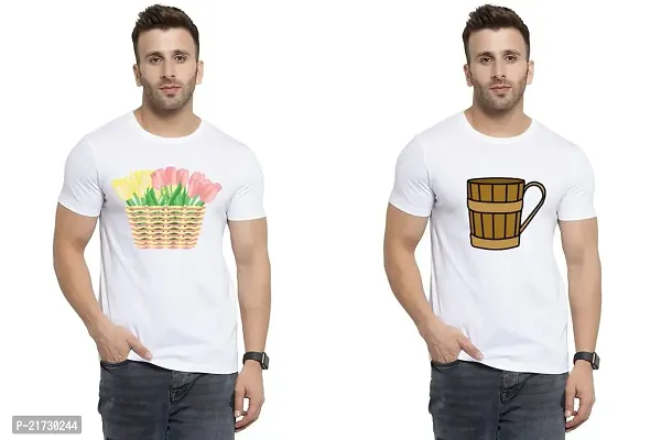 Denip - Where Fashion Begins | DP-8099 | Polyester Graphic Print T-Shirt | for Men  Boy | Pack of 2