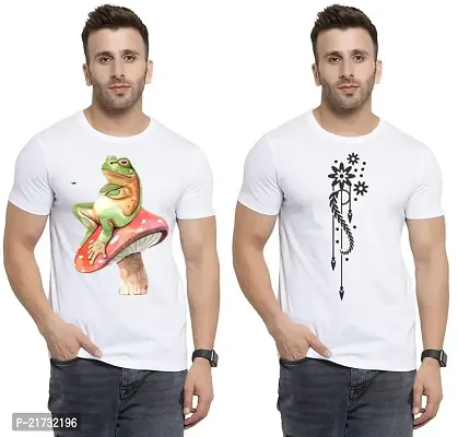 Denip - Where Fashion Begins | DP-6123 | Polyester Graphic Print T-Shirt | for Men  Boy | Pack of 2