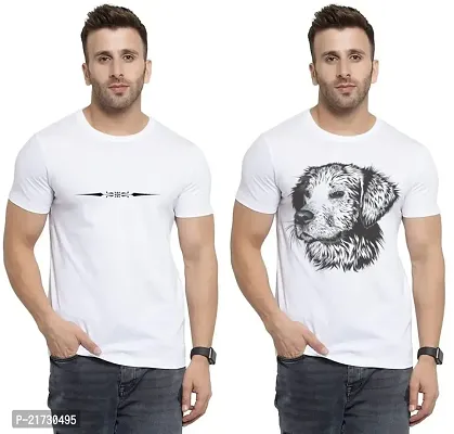 Denip - Where Fashion Begins | DP-2126 | Polyester Graphic Print T-Shirt | for Men  Boy | Pack of 2-thumb0