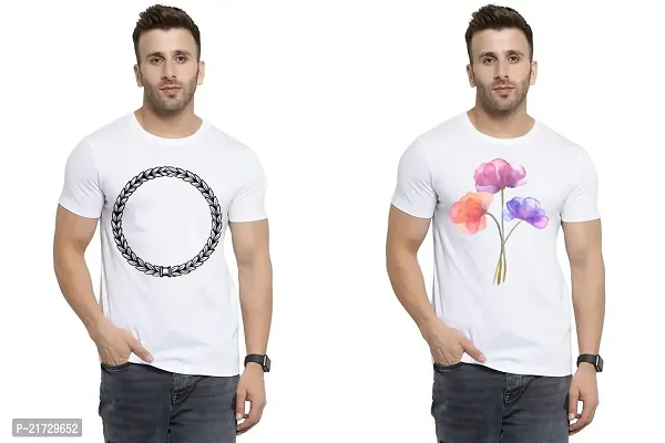 Denip - Where Fashion Begins | DP-151 | Polyester Graphic Print T-Shirt | for Men  Boy | Pack of 2-thumb0