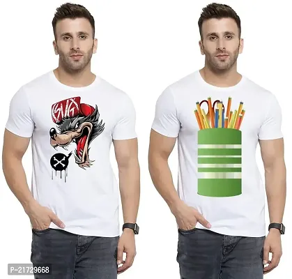 Denip - Where Fashion Begins | DP-9301 | Polyester Graphic Print T-Shirt | for Men  Boy | Pack of 2