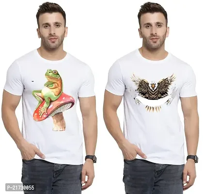 Denip - Where Fashion Begins | DP-2295 | Polyester Graphic Print T-Shirt | for Men  Boy | Pack of 2-thumb0