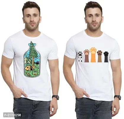 Denip - Where Fashion Begins | DP-8985 | Polyester Graphic Print T-Shirt | for Men  Boy | Pack of 2