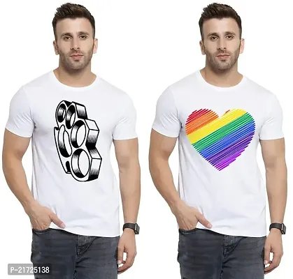 Denip - Where Fashion Begins | DP-9489 | Polyester Graphic Print T-Shirt | for Men  Boy | Pack of 2