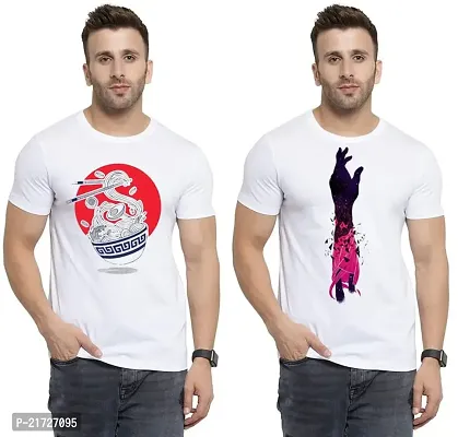 Denip - Where Fashion Begins | DP-313 | Polyester Graphic Print T-Shirt | for Men  Boy | Pack of 2-thumb0