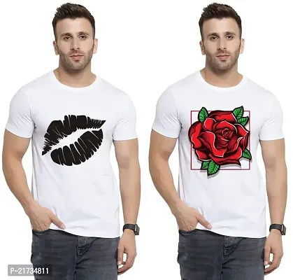 Denip - Where Fashion Begins | DP-8207 | Polyester Graphic Print T-Shirt | for Men  Boy | Pack of 2-thumb0