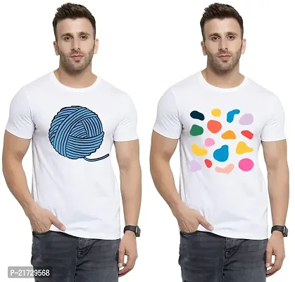 Denip - Where Fashion Begins | DP-6072 | Polyester Graphic Print T-Shirt | for Men  Boy | Pack of 2-thumb0