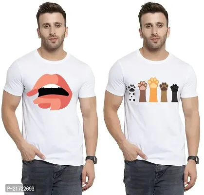 Denip - Where Fashion Begins | DP-7414 | Polyester Graphic Print T-Shirt | for Men  Boy | Pack of 2-thumb0