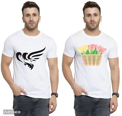 Denip - Where Fashion Begins | DP-4079 | Polyester Graphic Print T-Shirt | for Men  Boy | Pack of 2