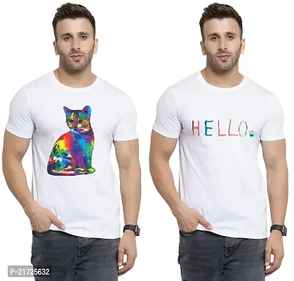 Denip - Where Fashion Begins | DP-5668 | Polyester Graphic Print T-Shirt | for Men  Boy | Pack of 2