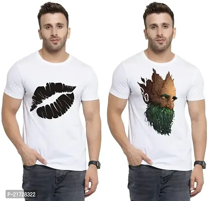 Denip - Where Fashion Begins | DP-2209 | Polyester Graphic Print T-Shirt | for Men  Boy | Pack of 2-thumb0