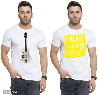 Denip - Where Fashion Begins | DP-5370 | Polyester Graphic Print T-Shirt | for Men  Boy | Pack of 2-thumb0