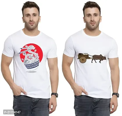 Denip - Where Fashion Begins | DP-3781 | Polyester Graphic Print T-Shirt | for Men  Boy | Pack of 2