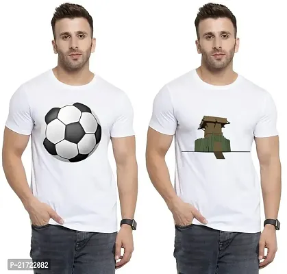 Denip - Where Fashion Begins | DP-6399 | Polyester Graphic Print T-Shirt | for Men  Boy | Pack of 2