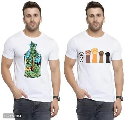 Denip - Where Fashion Begins | DP-8981 | Polyester Graphic Print T-Shirt | for Men  Boy | Pack of 2-thumb0