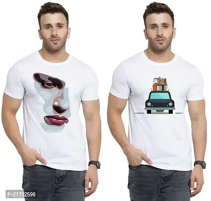 Denip - Where Fashion Begins | DP-3975 | Polyester Graphic Print T-Shirt | for Men  Boy | Pack of 2-thumb0