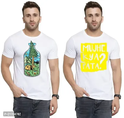 Denip - Where Fashion Begins | DP-5397 | Polyester Graphic Print T-Shirt | for Men  Boy | Pack of 2-thumb0