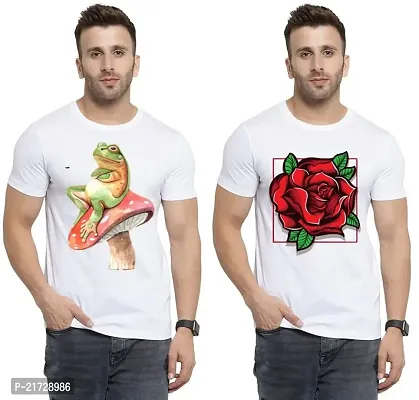 Denip - Where Fashion Begins | DP-6647 | Polyester Graphic Print T-Shirt | for Men  Boy | Pack of 2-thumb0