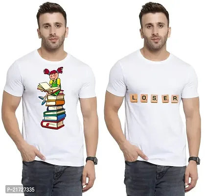 Denip - Where Fashion Begins | DP-5880 | Polyester Graphic Print T-Shirt | for Men  Boy | Pack of 2