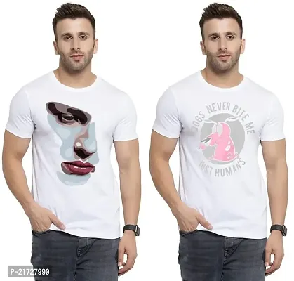 Denip - Where Fashion Begins | DP-6632 | Polyester Graphic Print T-Shirt | for Men  Boy | Pack of 2-thumb0