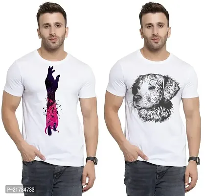 Denip - Where Fashion Begins | DP-2515 | Polyester Graphic Print T-Shirt | for Men  Boy | Pack of 2-thumb0