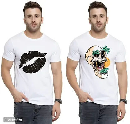 Denip - Where Fashion Begins | DP-2054 | Polyester Graphic Print T-Shirt | for Men  Boy | Pack of 2-thumb0