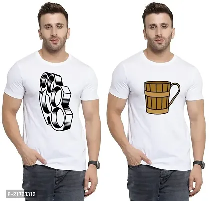 Denip - Where Fashion Begins | DP-2993 | Polyester Graphic Print T-Shirt | for Men  Boy | Pack of 2-thumb0