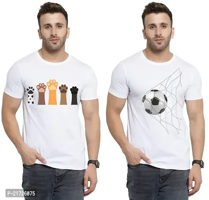 Denip - Where Fashion Begins | DP-5203 | Polyester Graphic Print T-Shirt | for Men  Boy | Pack of 2-thumb0