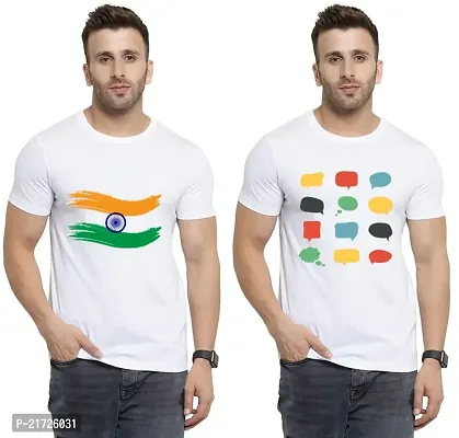 Denip - Where Fashion Begins | DP-6595 | Polyester Graphic Print T-Shirt | for Men  Boy | Pack of 2-thumb0