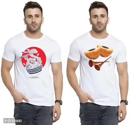 Denip - Where Fashion Begins | DP-7285 | Polyester Graphic Print T-Shirt | for Men  Boy | Pack of 2-thumb0