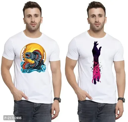 Denip - Where Fashion Begins | DP-3961 | Polyester Graphic Print T-Shirt | for Men  Boy | Pack of 2-thumb0