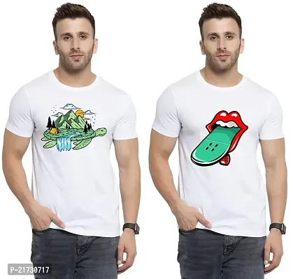 Denip - Where Fashion Begins | DP-5983 | Polyester Graphic Print T-Shirt | for Men  Boy | Pack of 2-thumb0