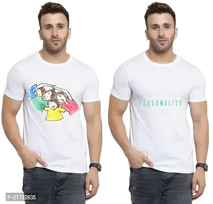 Denip - Where Fashion Begins | DP-5140 | Polyester Graphic Print T-Shirt | for Men  Boy | Pack of 2