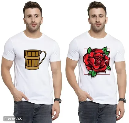 Denip - Where Fashion Begins | DP-6571 | Polyester Graphic Print T-Shirt | for Men  Boy | Pack of 2-thumb0