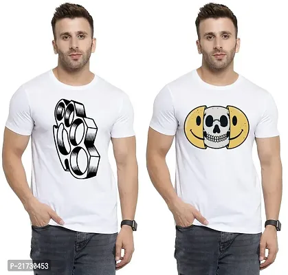 Denip - Where Fashion Begins | DP-5190 | Polyester Graphic Print T-Shirt | for Men  Boy | Pack of 2-thumb0