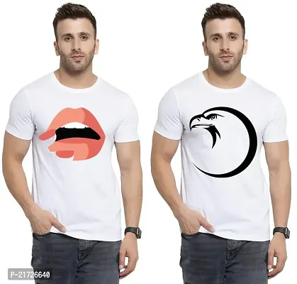 Denip - Where Fashion Begins | DP-7729 | Polyester Graphic Print T-Shirt | for Men  Boy | Pack of 2-thumb0