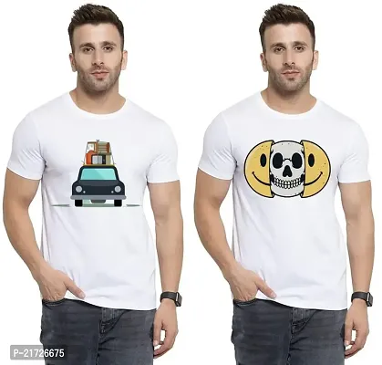 Denip - Where Fashion Begins | DP-6350 | Polyester Graphic Print T-Shirt | for Men  Boy | Pack of 2-thumb0