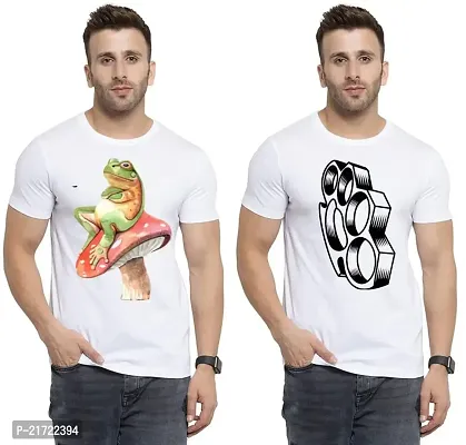 Denip - Where Fashion Begins | DP-7109 | Polyester Graphic Print T-Shirt | for Men  Boy | Pack of 2