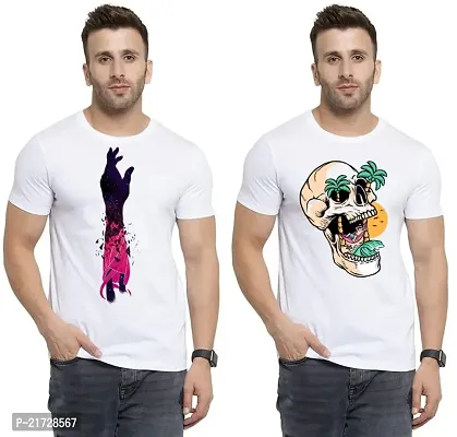 Denip - Where Fashion Begins | DP-7486 | Polyester Graphic Print T-Shirt | for Men  Boy | Pack of 2