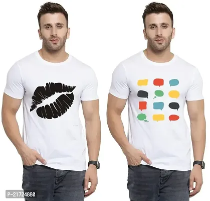 Denip - Where Fashion Begins | DP-8016 | Polyester Graphic Print T-Shirt | for Men  Boy | Pack of 2-thumb0