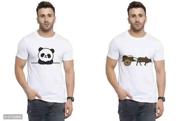 Denip - Where Fashion Begins | DP-3502 | Polyester Graphic Print T-Shirt | for Men  Boy | Pack of 2