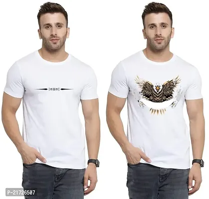 Denip - Where Fashion Begins | DP-6520 | Polyester Graphic Print T-Shirt | for Men  Boy | Pack of 2-thumb0