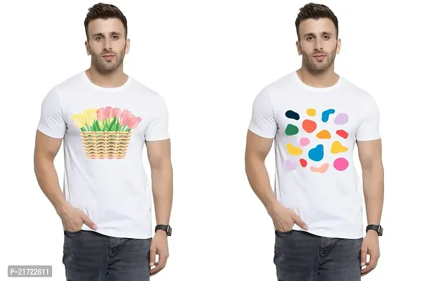 Denip - Where Fashion Begins | DP-9589 | Polyester Graphic Print T-Shirt | for Men  Boy | Pack of 2-thumb0