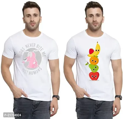 Denip - Where Fashion Begins | DP-2135 | Polyester Graphic Print T-Shirt | for Men  Boy | Pack of 2-thumb0