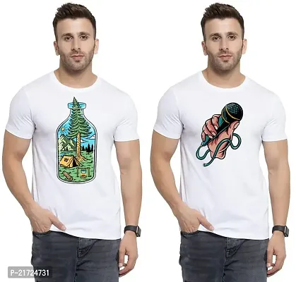 Denip - Where Fashion Begins | DP-8458 | Polyester Graphic Print T-Shirt | for Men  Boy | Pack of 2