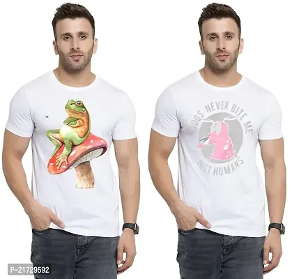 Denip - Where Fashion Begins | DP-5760 | Polyester Graphic Print T-Shirt | for Men  Boy | Pack of 2-thumb0