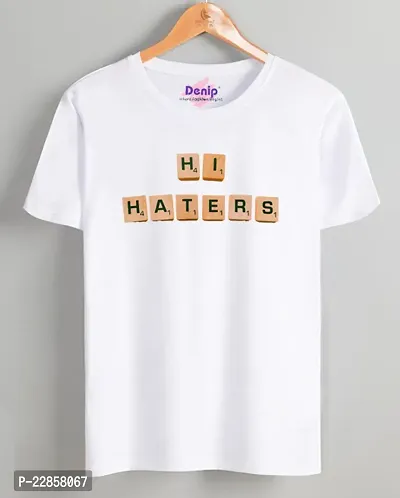 Trending White Polycotton Printed Tees