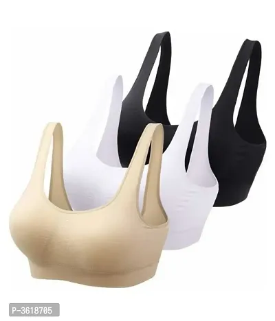 Cotton Air Bra Pack of 3 - {Multi Color}-thumb0